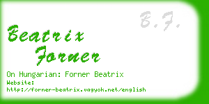 beatrix forner business card